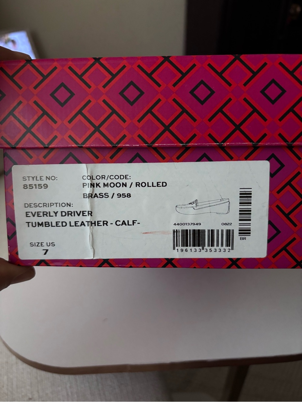Tory Burch Blush Pink Leather Logo Loafers with box size 7 with box - Picture 7 of 16
